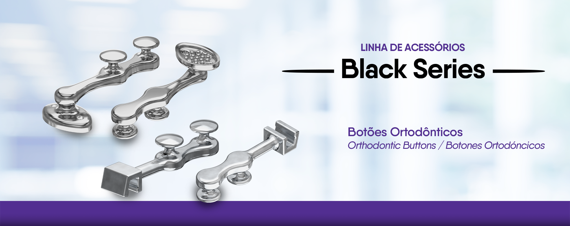 Botão Ortodôntico Power Arm Disk Hook Black Series