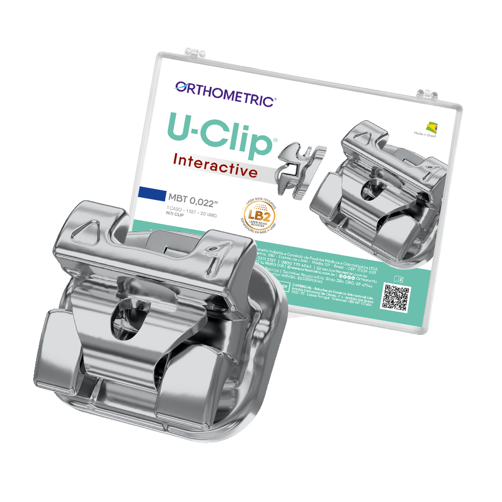 11.45.2200 – Bráquete Auto ligado de Aço Interativo U-Clip MBT 0,022 – 01 caso