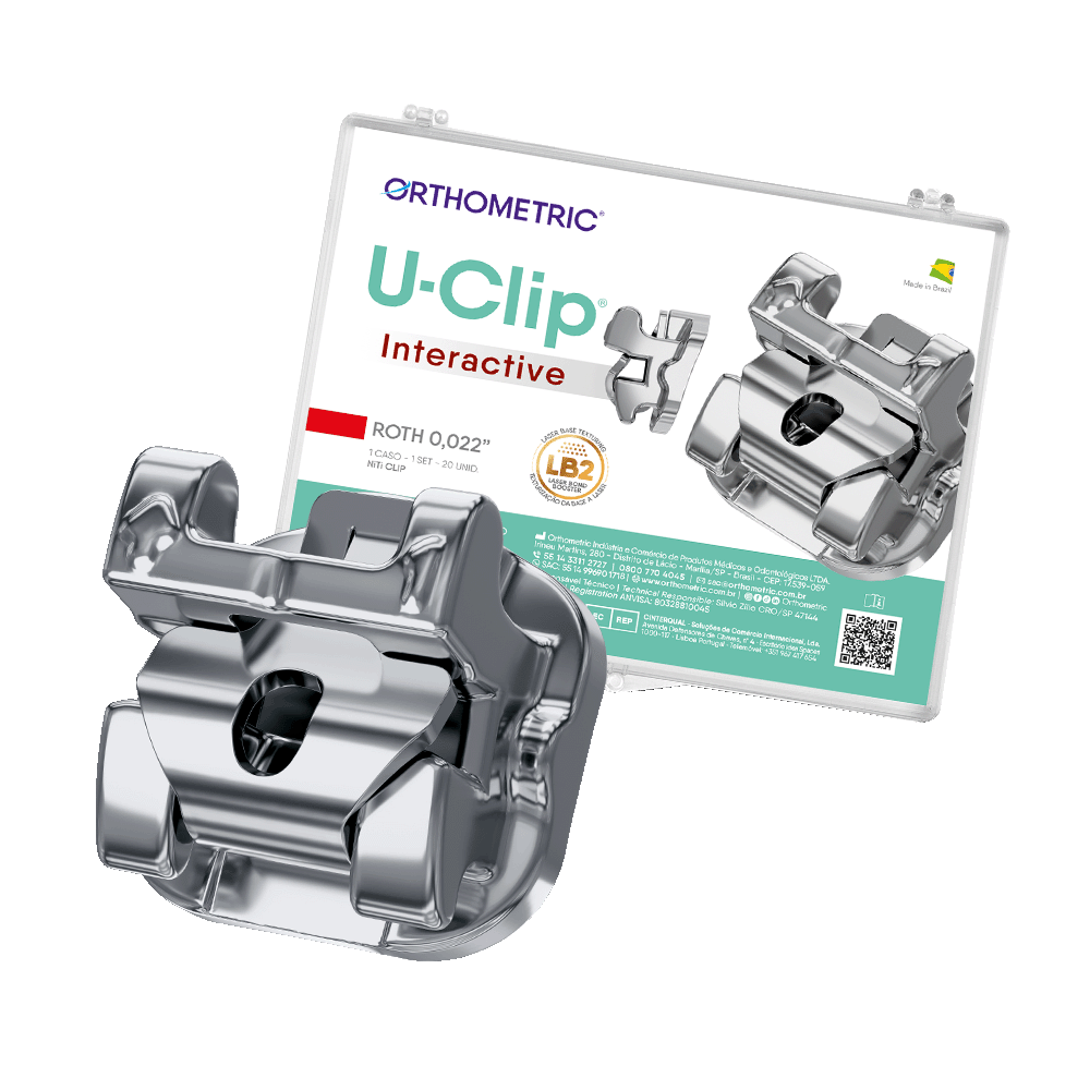 10.45.2300 – Bráquete Autoligado de Aço Interativo U-Clip Roth 0,022 – 01 caso