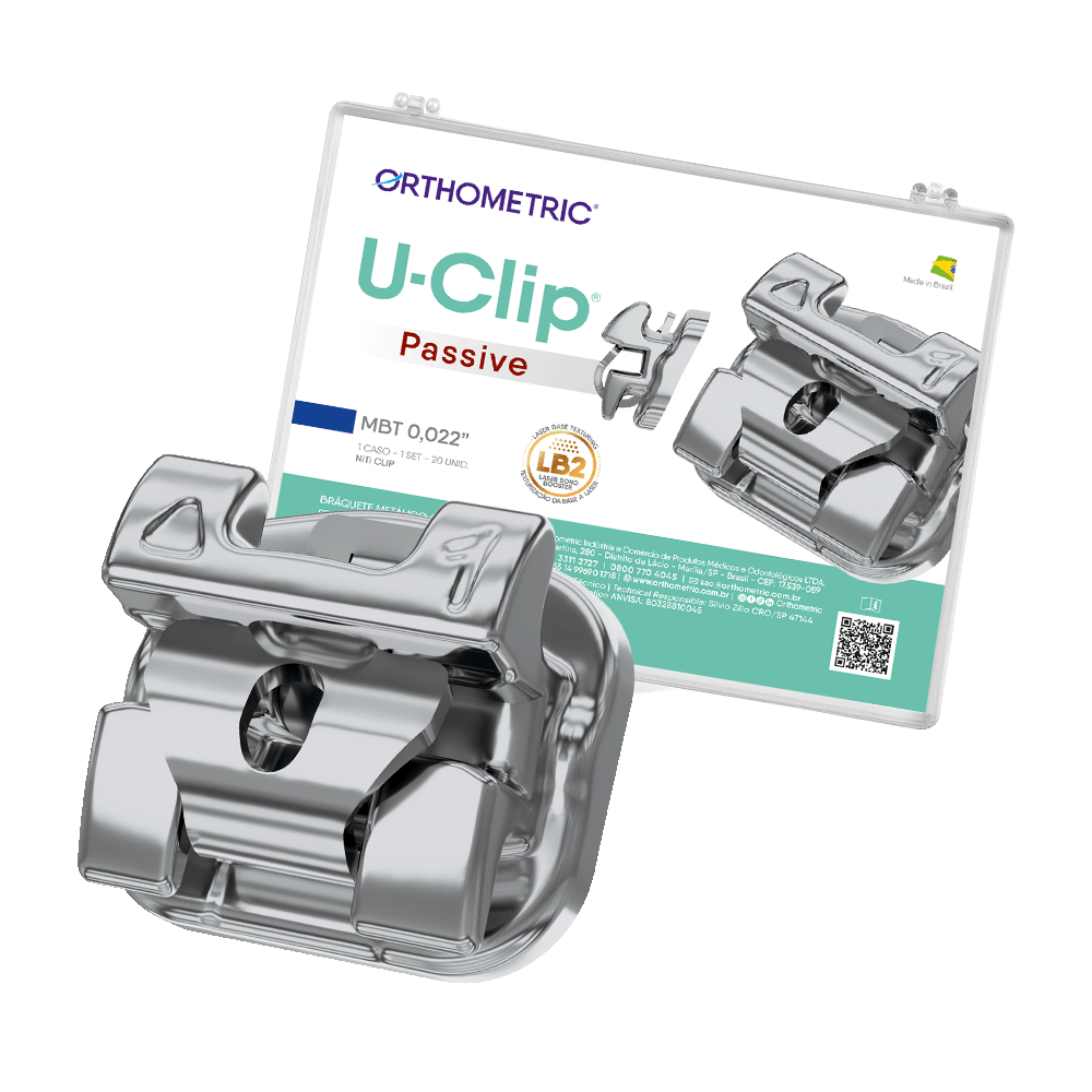 10.53.2300 – Bráquete Auto ligado de Aço Passivo U-Clip MBT 0,022 – 01 caso