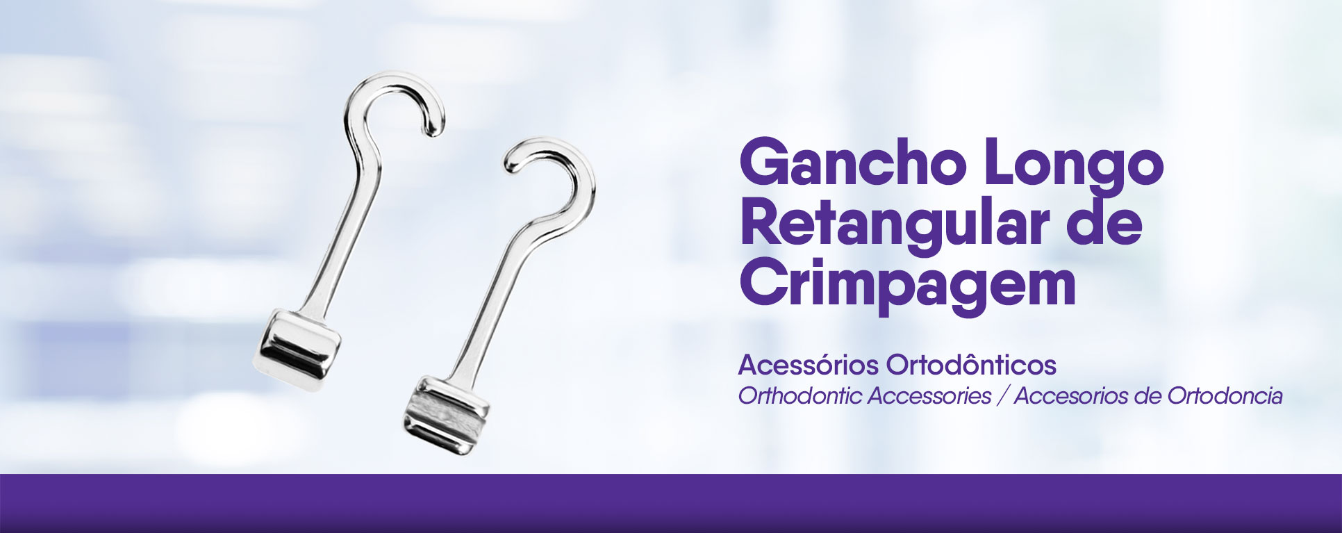 Gancho Longo Retangular de Crimpagem