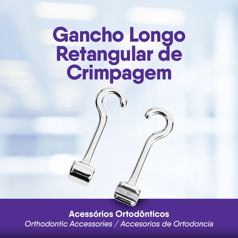Gancho Longo Retangular de Crimpagem