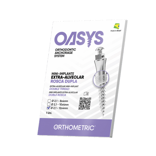 30.61.1204 – Mini-Implante Extra-Alveolar – Rosca Dupla – Ø 2,1mm 12x4mm – 1 un