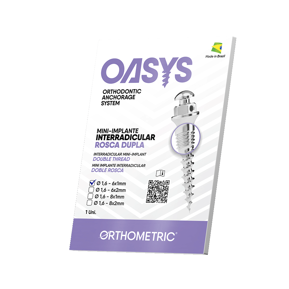 30.60.0603 – Mini-Implante Interradicular – Rosca Dupla – Ø 1,6mm 6x1mm – 1 un