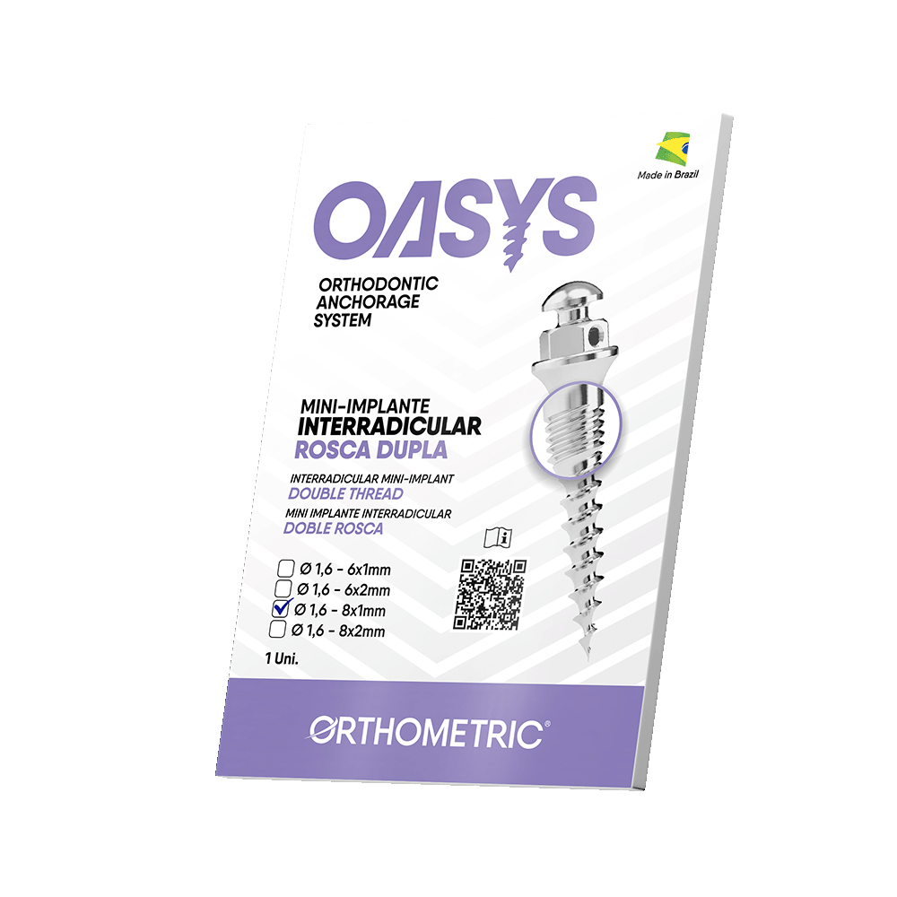 30.60.0803 – Mini-Implante Interradicular – Rosca Dupla – Ø 1,6mm 8x1mm – 1 un