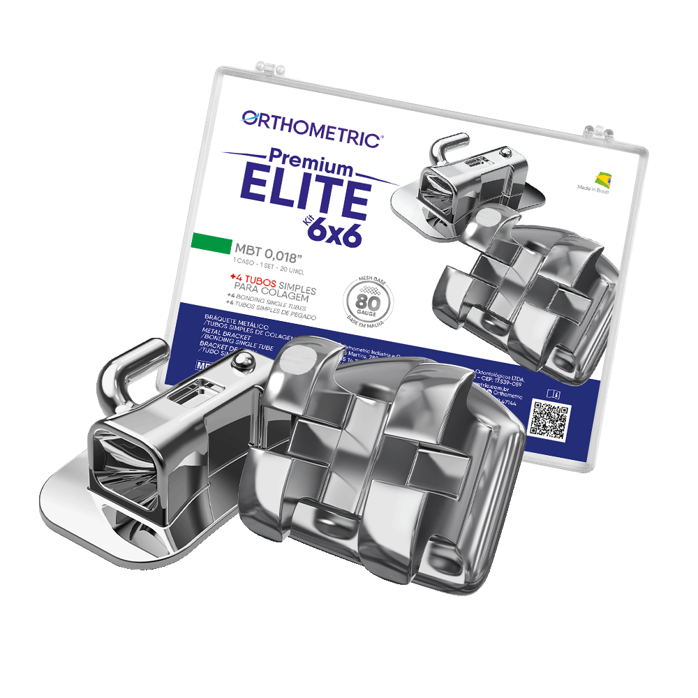 11.21.1316 – Bráquete de Aço Premium Elite MBT 0,018 01 Caso + 04 Tubos
