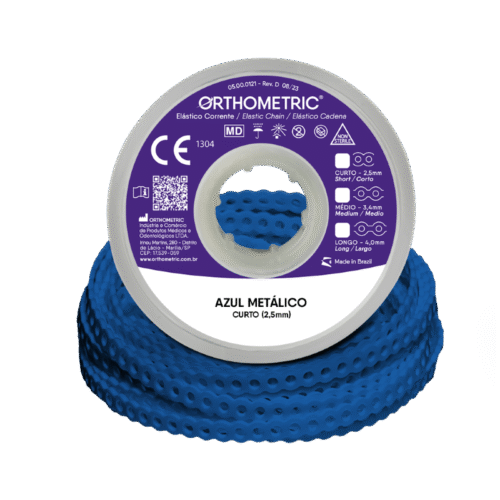 Elástico Corrente Azul Metálico